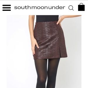 Abbeline Vegan Textured Mini Skirt NWT